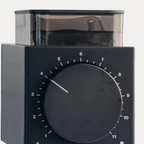 Close-up of the grind setting dial of the 31 setting burr grinder
