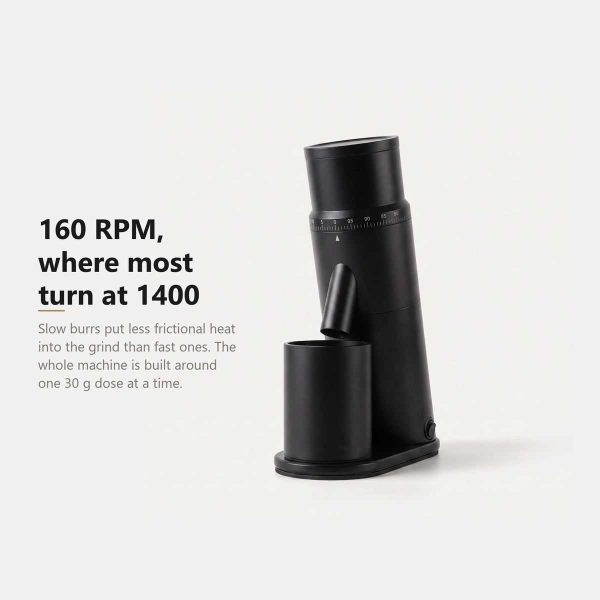CAFOVO G1048C coffee grinder, 160 RPM low-speed conical burr