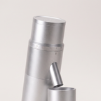 Close-up of the graduated collar of the silver CAFOVO G1048C grinder