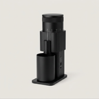All black CF Wisdom portable grinder, three-quarter view