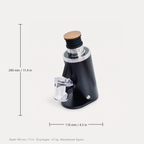 DF54 espresso grinder dimensions, 290 mm high by 110 mm wide