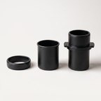 GZZT GF64 dosing cup shown disassembled into its three parts