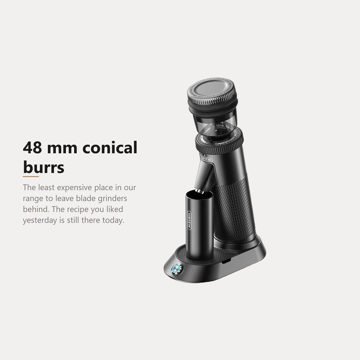 HiBREW G5 coffee grinder, 48 mm conical burr set