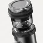 Close-up of the hopper and graduated collar of the HiBREW G5 grinder