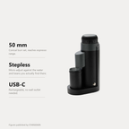 STARSEEKER Go50 specifications, 50 mm conical burrs, stepless adjustment, USB-C